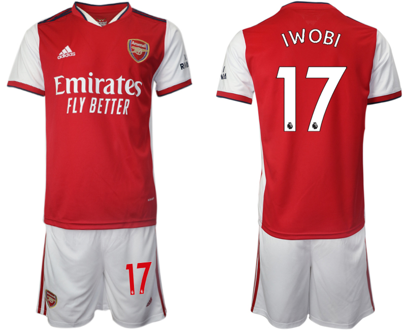 Men 2021-2022 Club Arsenal home red #17 Soccer Jersey